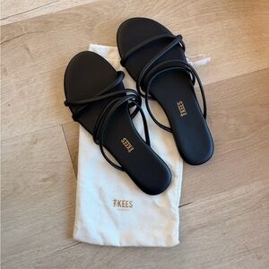 TKEES Black Strappy Sandals